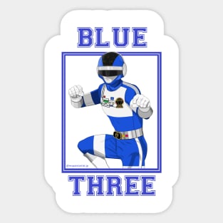 Blue Three Sticker